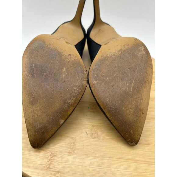 Pointed Toe Pumps Black Snake Print Stiletto Heels Classic Shoes size 8M - Picture 12 of 14